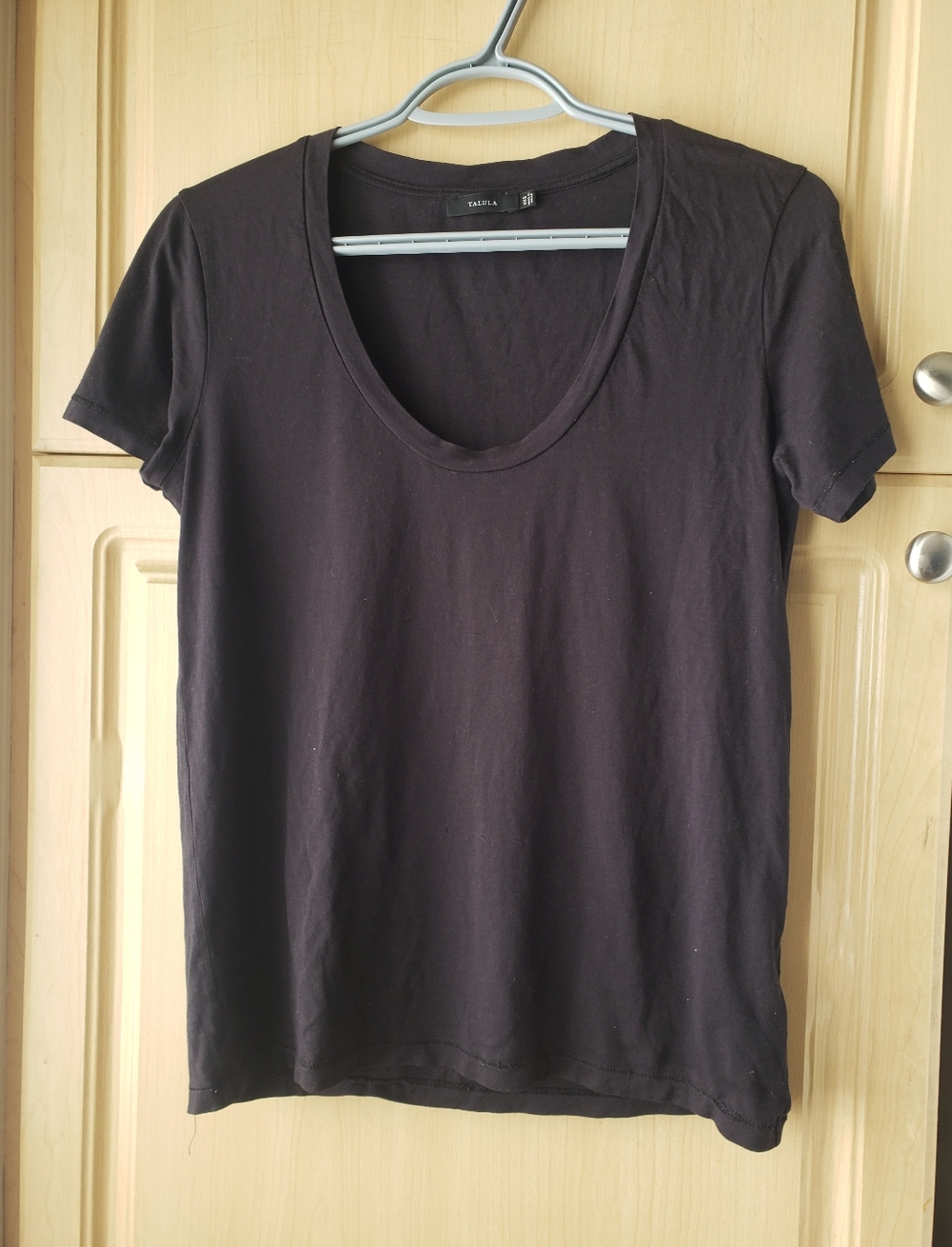 Talula Black Scoop Neck Short Sleeve Tee